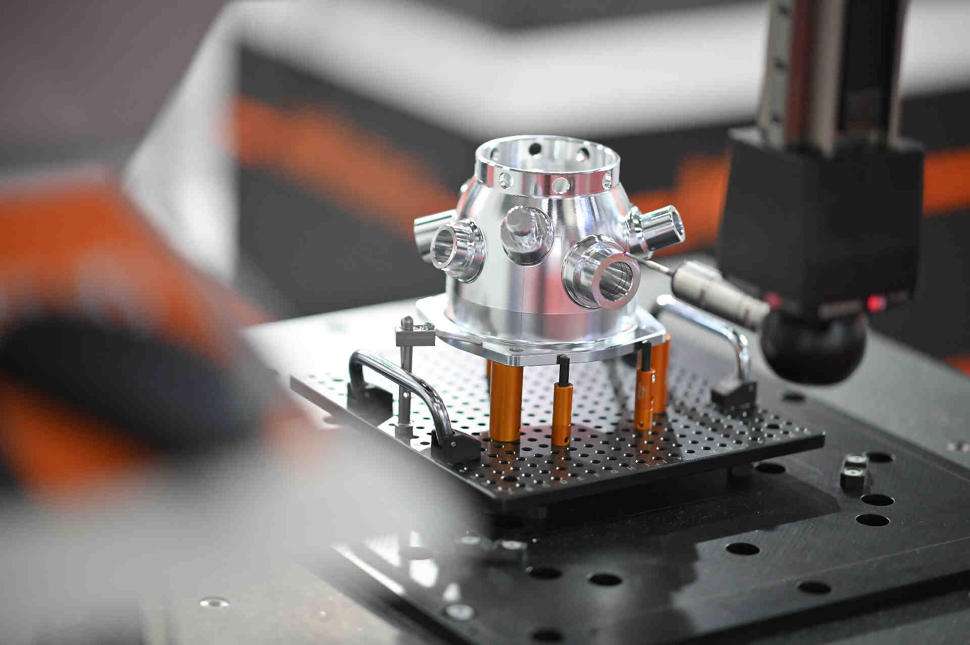 Precision CNC-milled valve body used in engineering and manufacturing