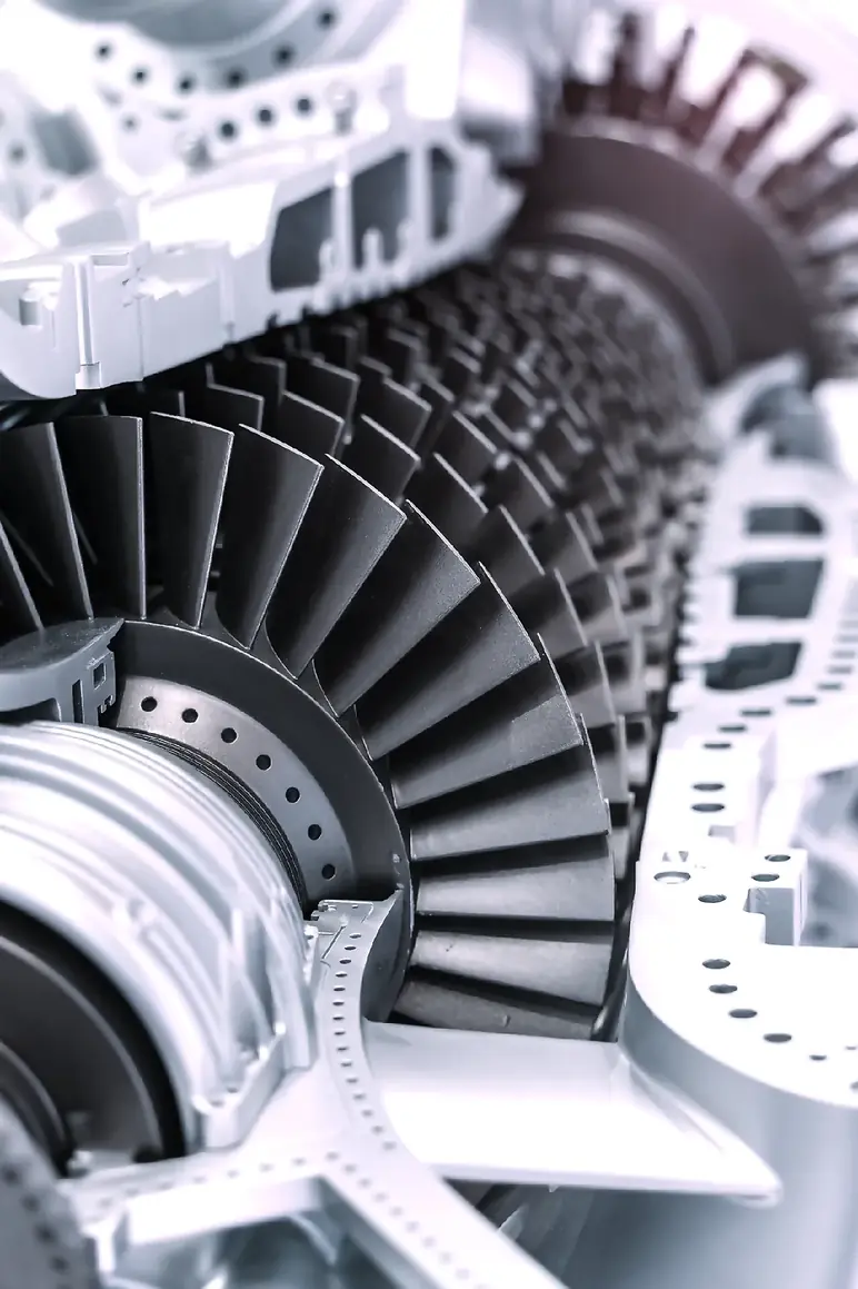 Interior of a gas turbine