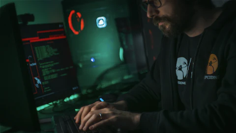 Engineer responding to an alert at a workstation