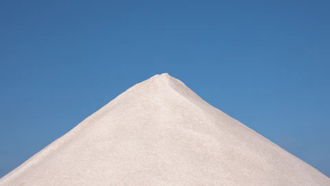 Stockpile of industrial salt